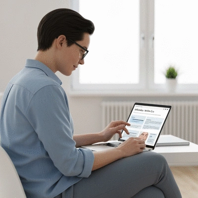 Person reviewing affordable dental care options on a laptop