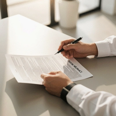 Person reviewing dental insurance documents